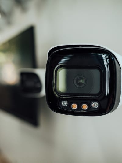 an rv security system mounted
